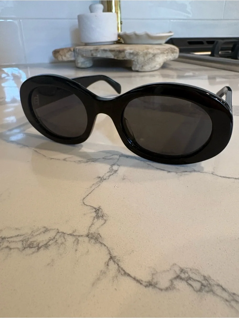 Celine black TRIOMPHE 01 SUNGLASSES